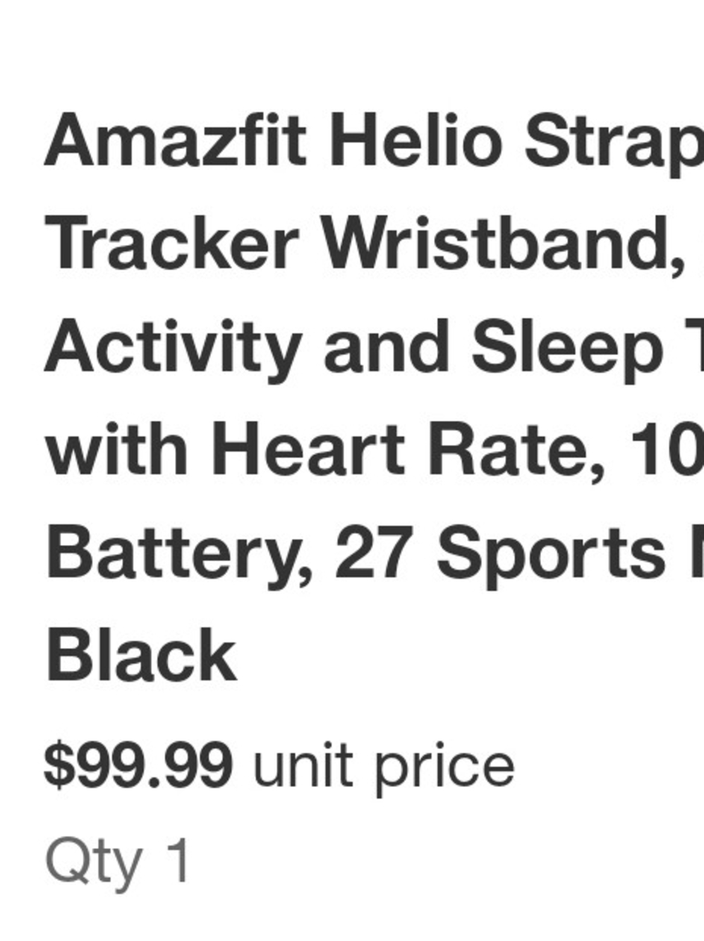 Amazfit Black Fitness Tracker Wristband - Picture 4 of 4